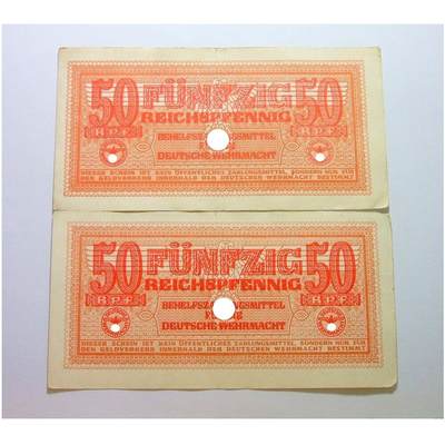 单张价 德国第三帝国1942年 展翅鹰50芬尼 好品 - 单张价 德国第三帝国1942年 展翅鹰50芬尼 好品