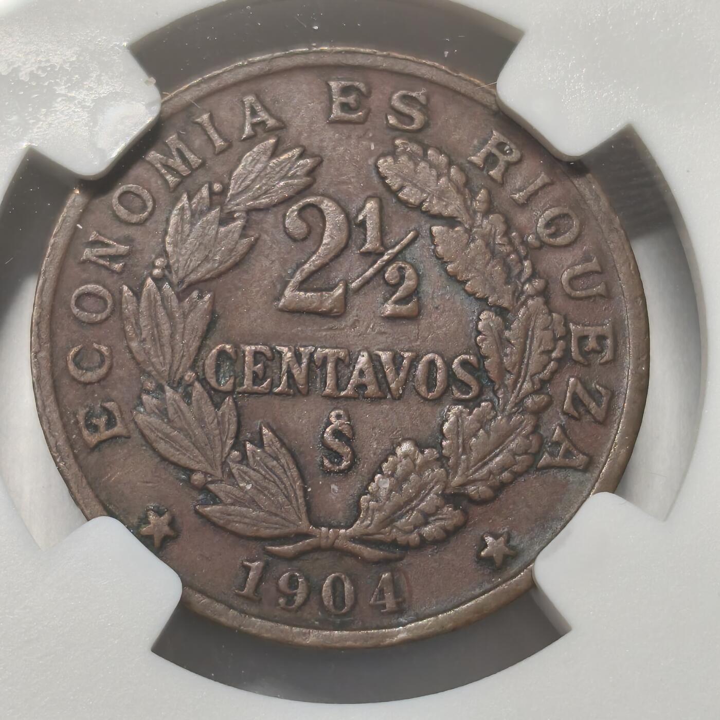 老蟹的宝藏🏴‍☠️ IV NGC XF45BN 智利1904年SO 2.5分