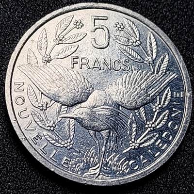 泉币菌-第140场-精品福利场（之前场次29日、30日发货，敬请谅解） - 原光极美 新碦里多尼亚5法郎铝制硬币 kagu鸟 光明丰谷女神 31.0毫米 3.7克