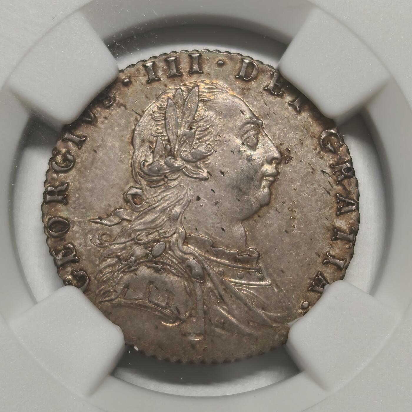 老蟹的宝藏🏴‍☠️ IV NGC MS62 英国乔治三世1787年6便士 with heart