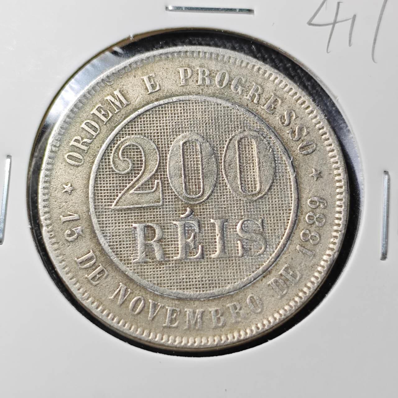 KK钱币收藏小铺 （套币 好品/批量散币 银币）专场  2月预留时间 周末发货  1889巴西200瑞斯镍币