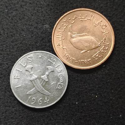 【全场包邮】纯粹捡漏拍480场（免费代拍第17场） - 阿拉伯国家好品相散币2枚一组