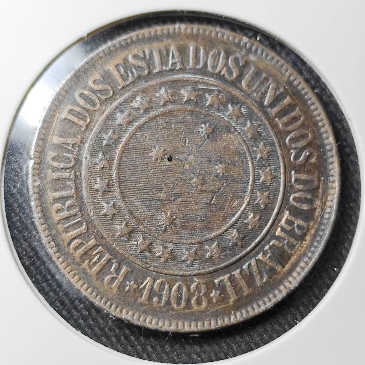 KK钱币收藏小铺 （套币 好品/批量散币 银币）专场  2月预留时间 周末发货  1908巴西40瑞斯铜币