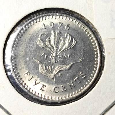 KK钱币收藏小铺 （套币 好品/批量散币 银币）专场  2月预留时间 周末发货 - 1970 罗得西亚5分镍币 好品