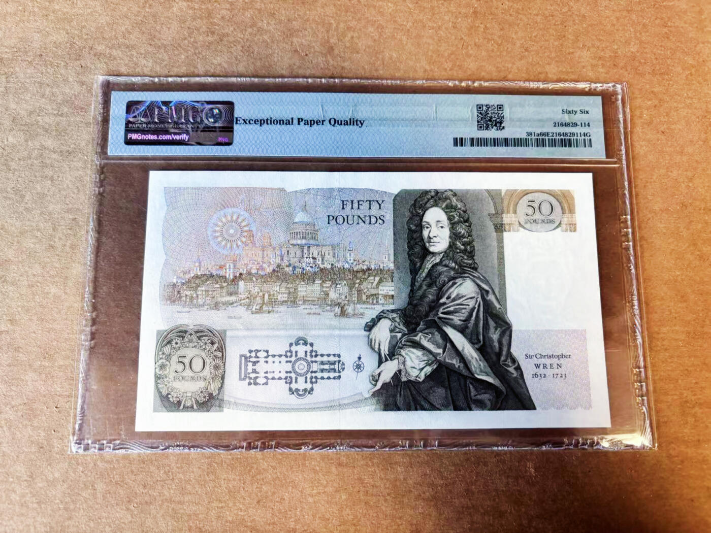 【Blue Auction】世界纸币精拍第755期——18级TOP拍卖/信誉/品质/专业/高效💫 【a版A01首发冠】英国 1981-88年50镑 PMG66EPQ 