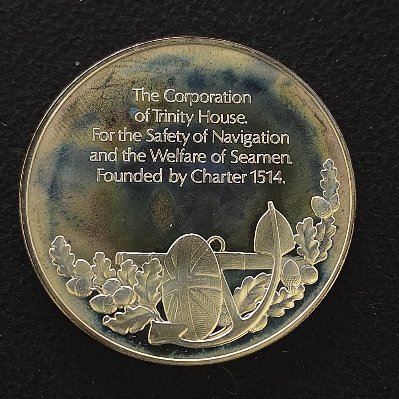 【全场包邮】纯粹捡漏拍480场（免费代拍第17场） 【纪念章】英国大航海时代系列克朗型精制镀银纪念章-1514年由亨利八世国王授予成立领港公会