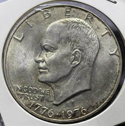 外国优质老铜币银币，周六九点倒数截拍，满百包邮，可寄存半年，喜欢朋友微信扫描二维码可直接参拍 - 美国1976年建国200周年1元克朗型大银币