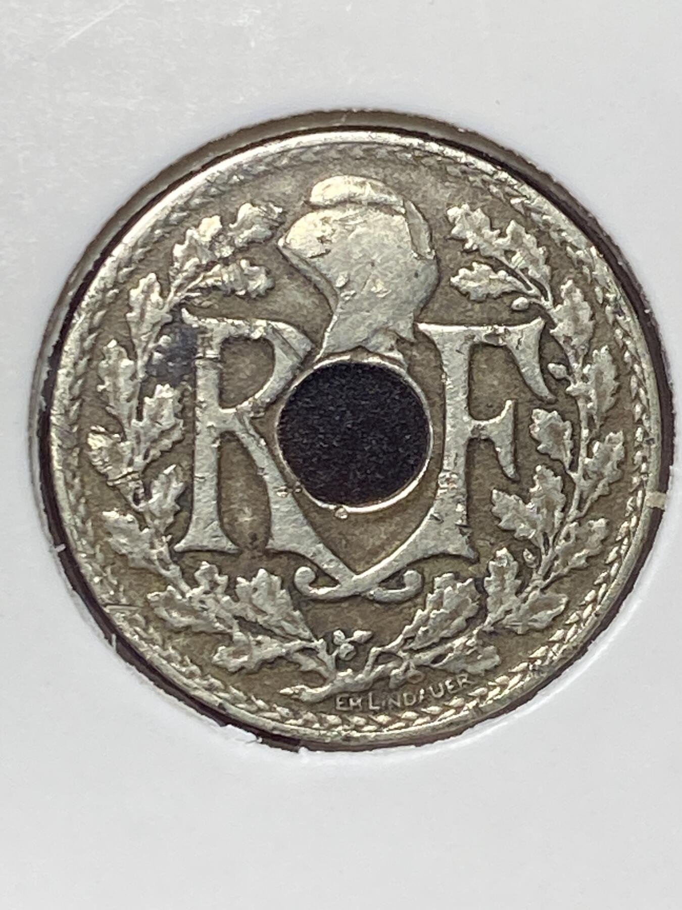 2025年第一百三十二场(总第一百五十八场）外国好品纸夹散币场(免佣金) 法兰西第三共和国1938年5生丁(第三套第四版，年份两边带点版，首发年仅发行2年)