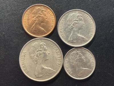 邮泉阁限时拍卖第三十七场 英国殖民地、属地硬币专场（硬币在国外。请付邮费6元。） - 百慕大青年版4枚