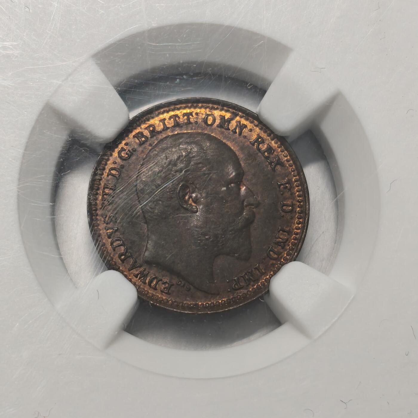 老蟹的宝藏🏴‍☠️ IV NGC MS62BN 英国爱德华七世1/3法新-马耳他使用