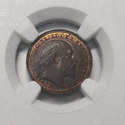 老蟹的宝藏🏴‍☠️ IV - NGC MS62BN 英国爱德华七世1/3法新-马耳他使用