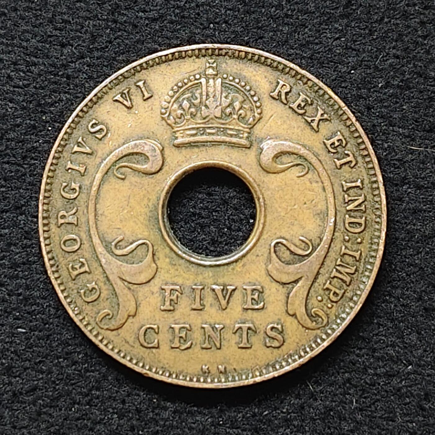 【全场包邮】纯粹捡漏拍480场（免费代拍第17场） 英属东非1937年乔治六世5分铜币