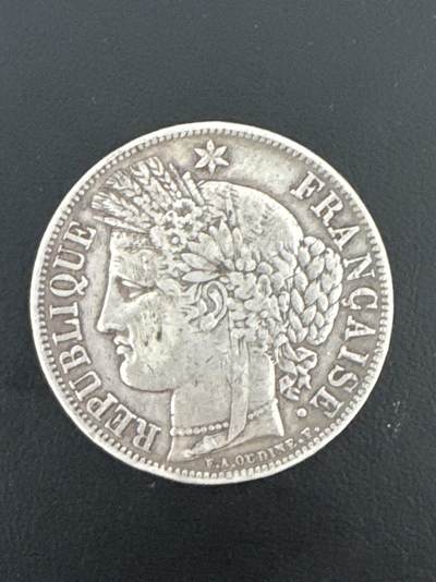❤️【币观天下】❤️ 第332期钱币拍卖- 2025.11.28周五晚上6点半场-长期征集拍品 - 法国银币1851年5法郎