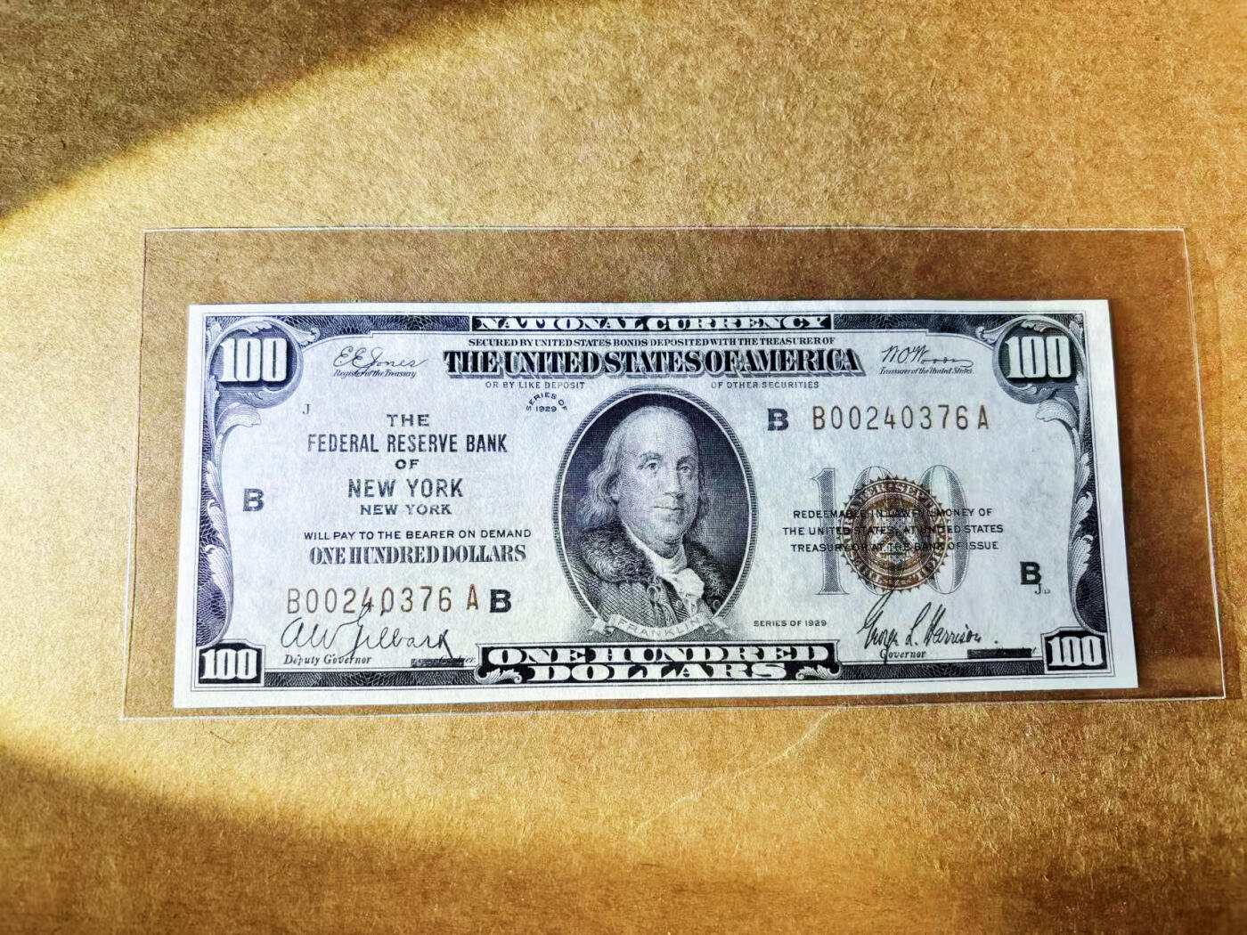 【Blue Auction】世界纸币精拍第755期——18级TOP拍卖/信誉/品质/专业/高效💫 美国1929年100美金 国民券 纽约版 品相如图 