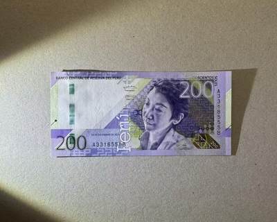 【Blue Auction】世界纸币精拍第755期——18级TOP拍卖/信誉/品质/专业/高效💫 - 【A冠555豹子号无47】秘鲁 2021年200索尔 全新UNC