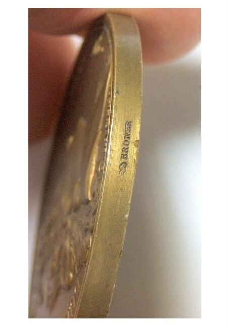 法国纪念1681年 太阳王路易十四+海神高浮雕精制大铜章 40MM