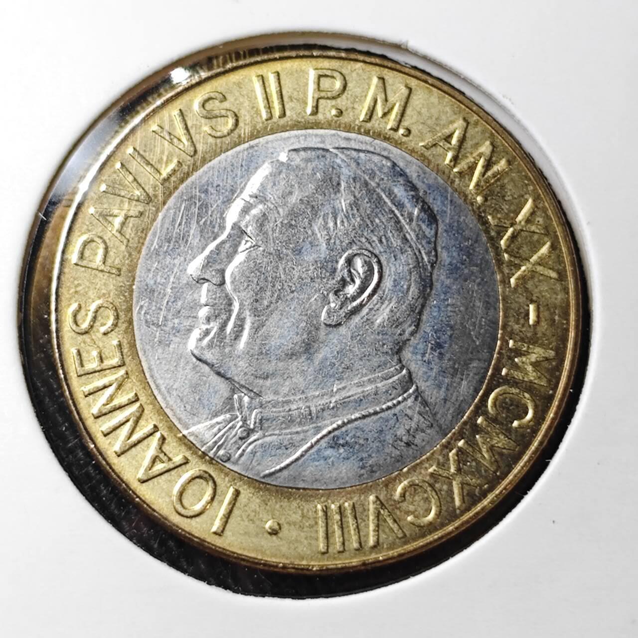 KK钱币收藏小铺 （套币 好品/批量散币 银币）专场  2月预留时间 周末发货  梵蒂冈1000里拉双色币 大面值!