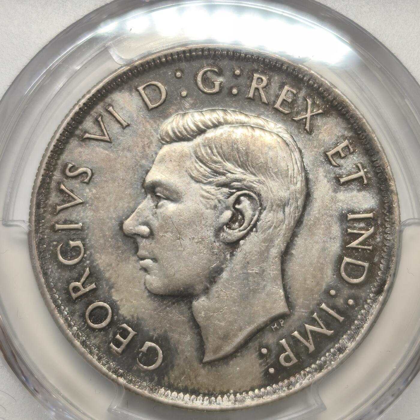 老蟹的宝藏🏴‍☠️ IV PCGS AU58 加拿大乔治六世1939年1元银币