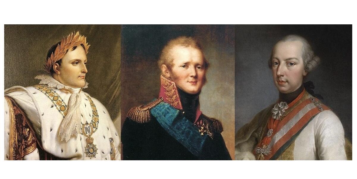 【艺术】法国艺术大章1805年 拿破仑金叶冠+亚历山大+弗朗茨 奥斯特里茨战役 高浮雕精制大铜章 40MM