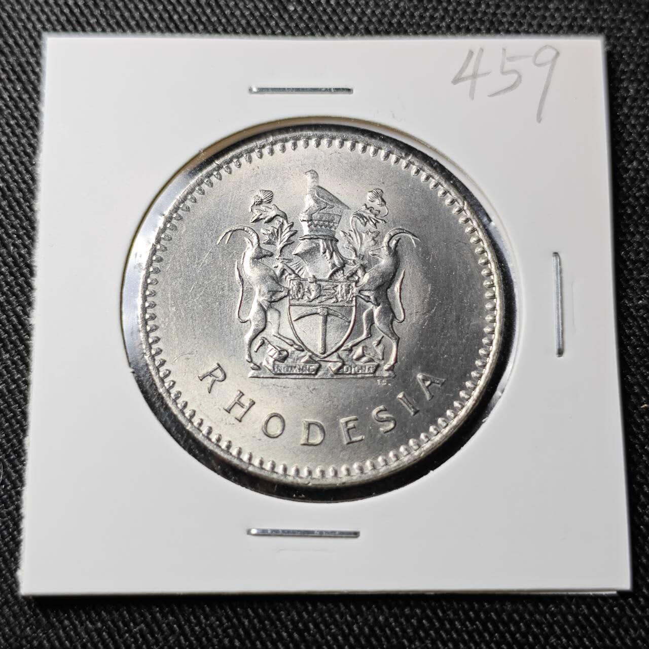 KK钱币收藏小铺 （套币 好品/批量散币 银币）专场  2月预留时间 周末发货  1975罗得西亚25分 好品