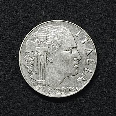 【全场包邮】纯粹捡漏拍480场（免费代拍第17场） - 意大利1942年艾曼努尔三世20分