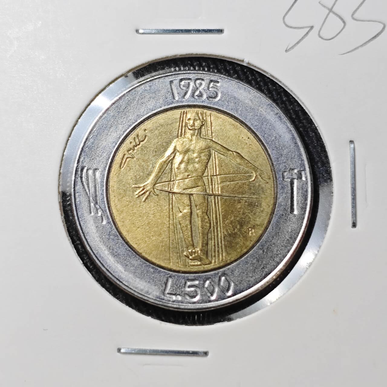 KK钱币收藏小铺 （套币 好品/批量散币 银币）专场  2月预留时间 周末发货  圣马力诺500里拉双色币 好品