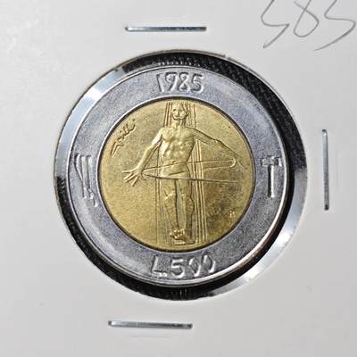 KK钱币收藏小铺 （套币 好品/批量散币 银币）专场  2月预留时间 周末发货 -  圣马力诺500里拉双色币 好品