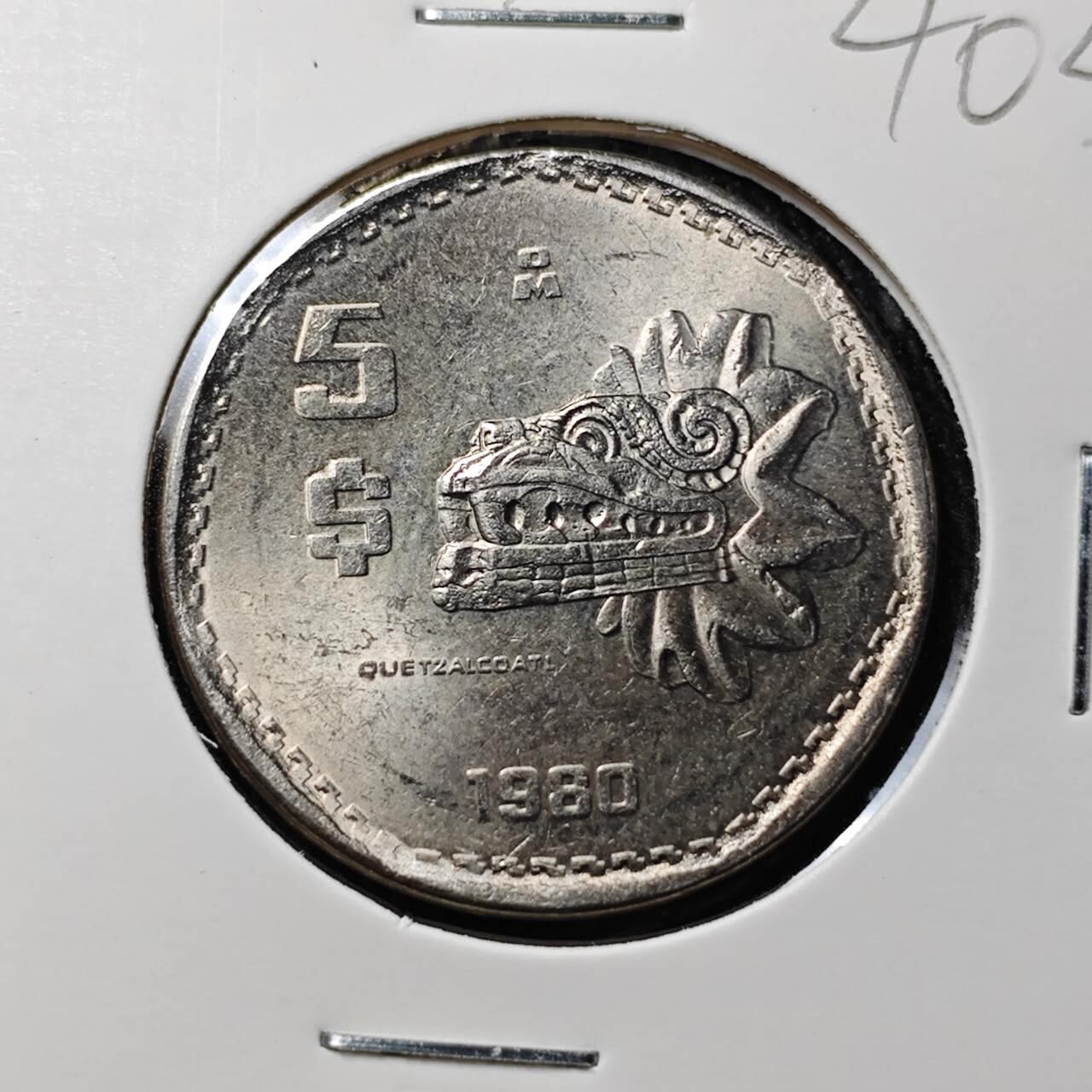 KK钱币收藏小铺 （套币 好品/批量散币 银币）专场  2月预留时间 周末发货  1980墨西哥5比索 好品