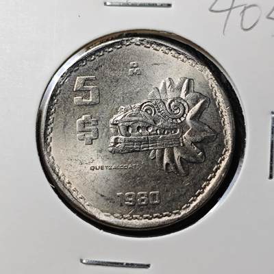 KK钱币收藏小铺 （套币 好品/批量散币 银币）专场  2月预留时间 周末发货 -  1980墨西哥5比索 好品