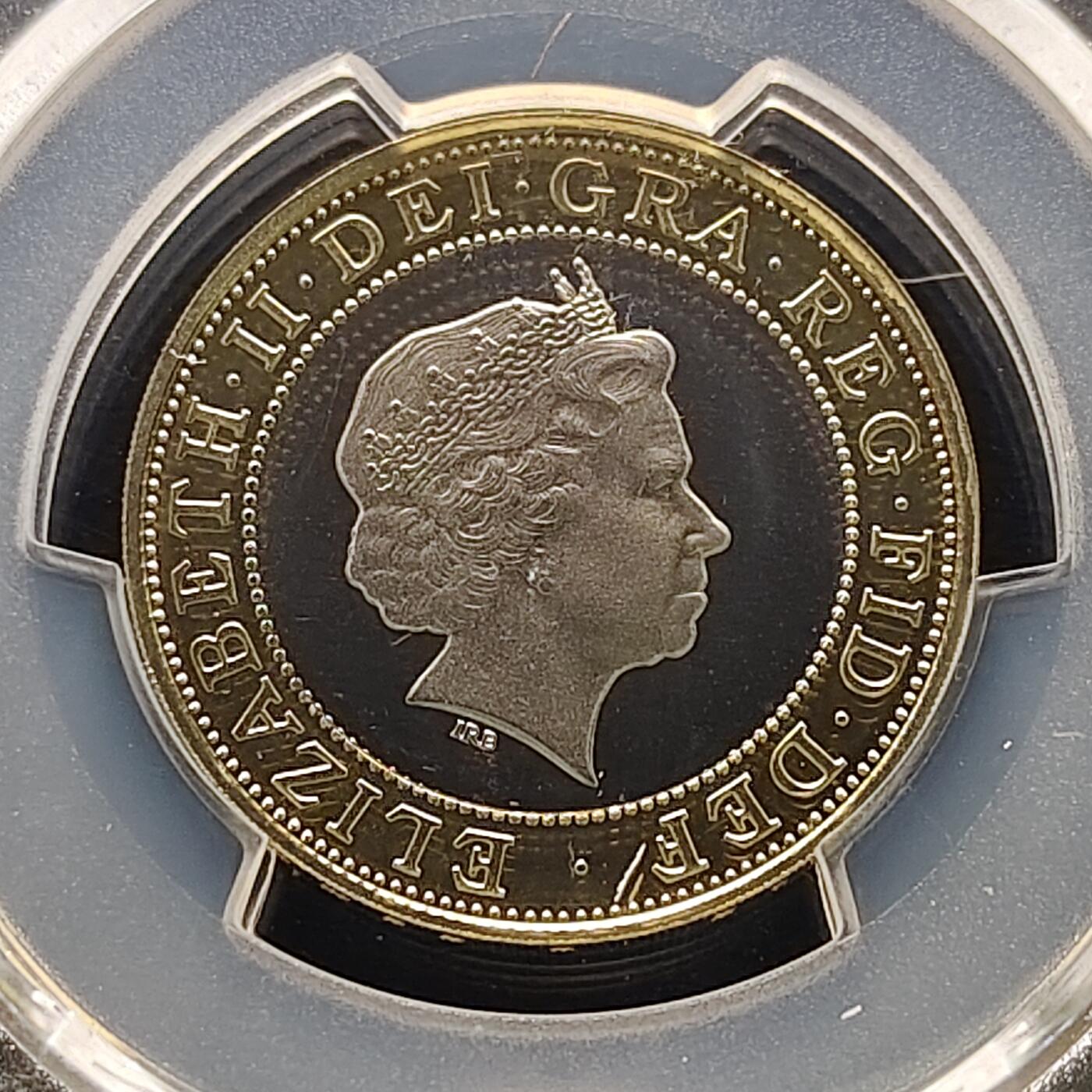 【全场包邮】纯粹捡漏拍481场（免费代拍第18场） 英国2005年2镑火药阴谋400周年精制双色纪念币-PCGS PR68 DCAM