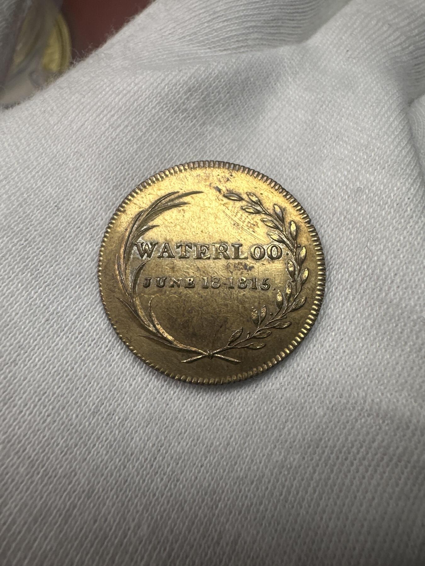 12.4铜章专场 1815年滑铁卢战役奥兰治王储威廉的功绩纪念章