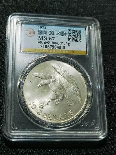 天下钱庄专场欢迎参拍 - 新加坡海鹰10元银币