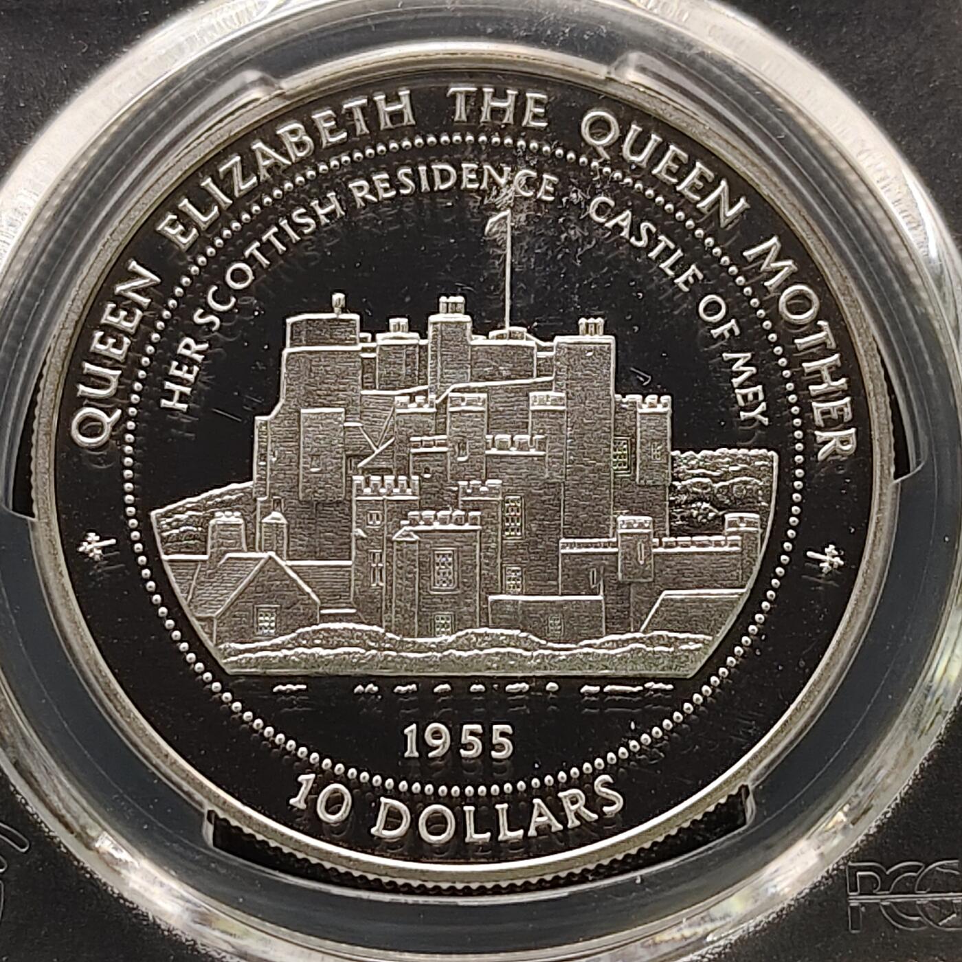 【全场包邮】纯粹捡漏拍481场（免费代拍第18场） 瑙鲁1998年10元女王母亲伊丽莎白皇太后纪念系列梅伊城堡精制克朗型纪念银币-PCGS PR68 DCAM