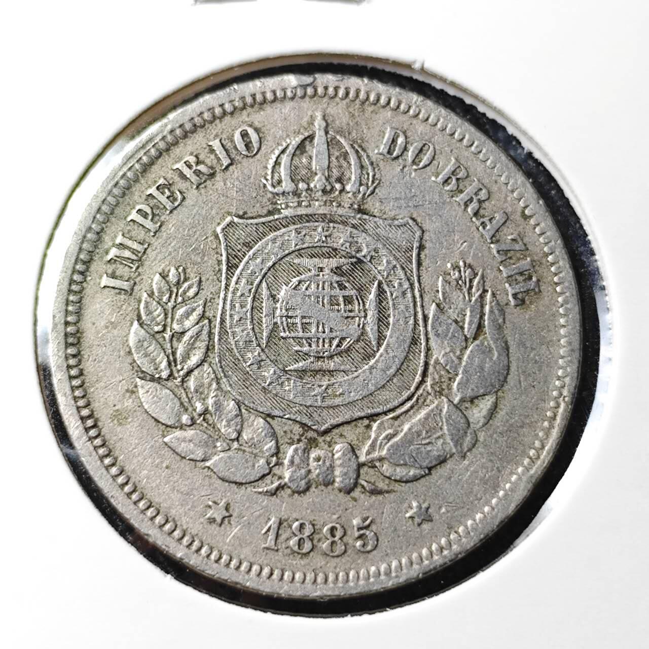 KK钱币收藏小铺 （套币 好品/批量散币 银币）专场  2月预留时间 周末发货  1885巴西100瑞斯镍币