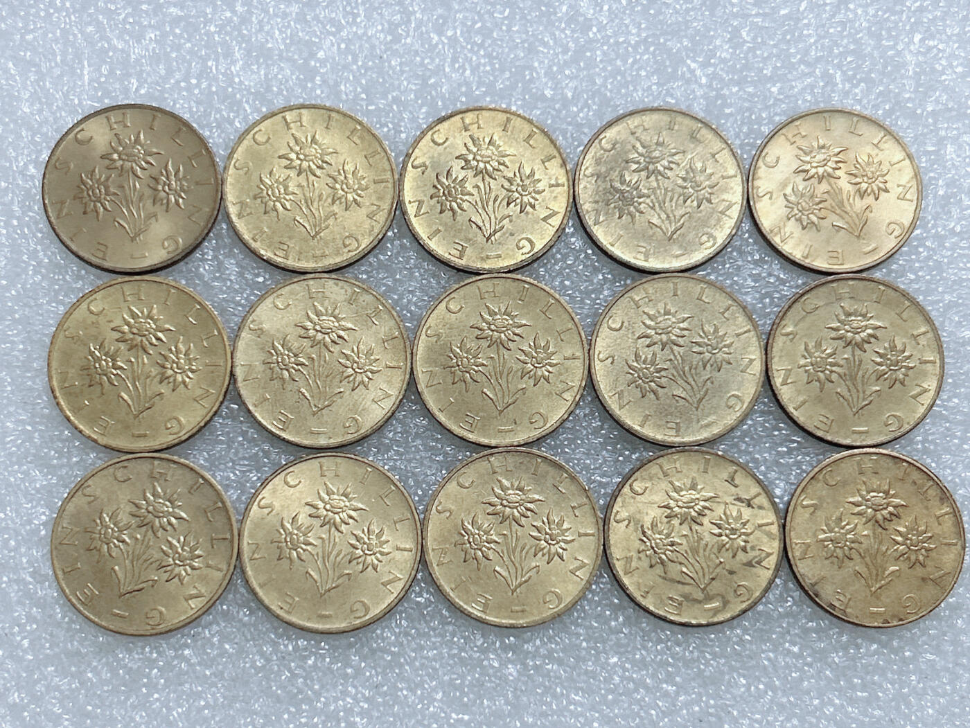 第一海外回流一元起拍收藏 散集专场  第272期 奥地利1先令硬币 15枚 原光品