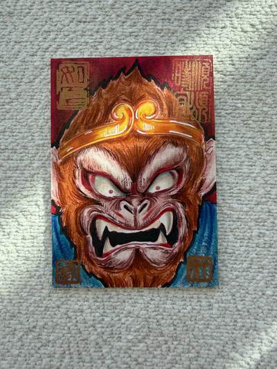 天玑星卡拍第143期《11.27周四截拍》持续收拍收评中 满赠卡需备注 - 【手绘卡】居子 孙悟空 手绘卡