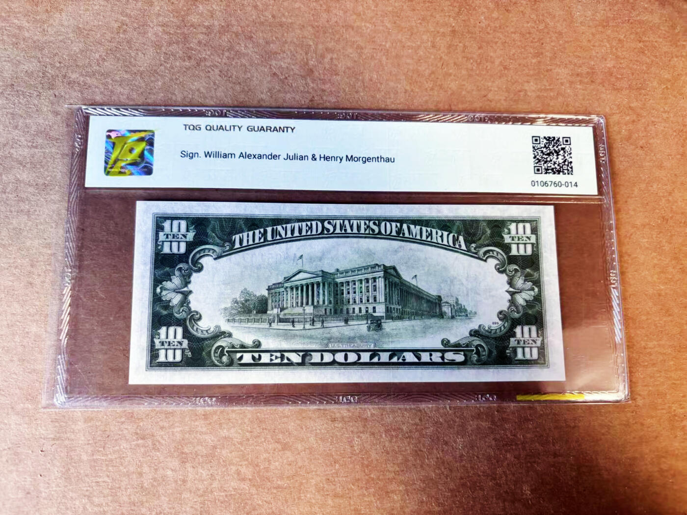 【Blue Auction】世界纸币精拍第755期——18级TOP拍卖/信誉/品质/专业/高效💫 【AA】美国 1934年10美金 北非券 TQG50