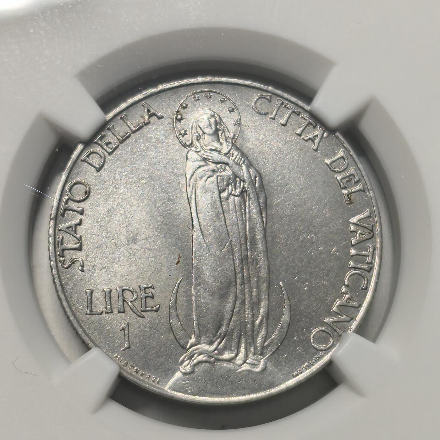 老蟹的宝藏🏴‍☠️ IV NGC MS63 梵蒂冈1940年1里拉