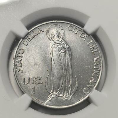 老蟹的宝藏🏴‍☠️ IV - NGC MS63 梵蒂冈1940年1里拉