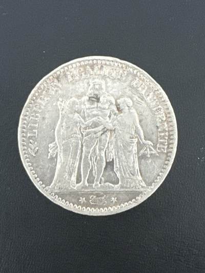 ❤️【币观天下】❤️ 第332期钱币拍卖- 2025.11.28周五晚上6点半场-长期征集拍品 - 法国银币1875年5法郎