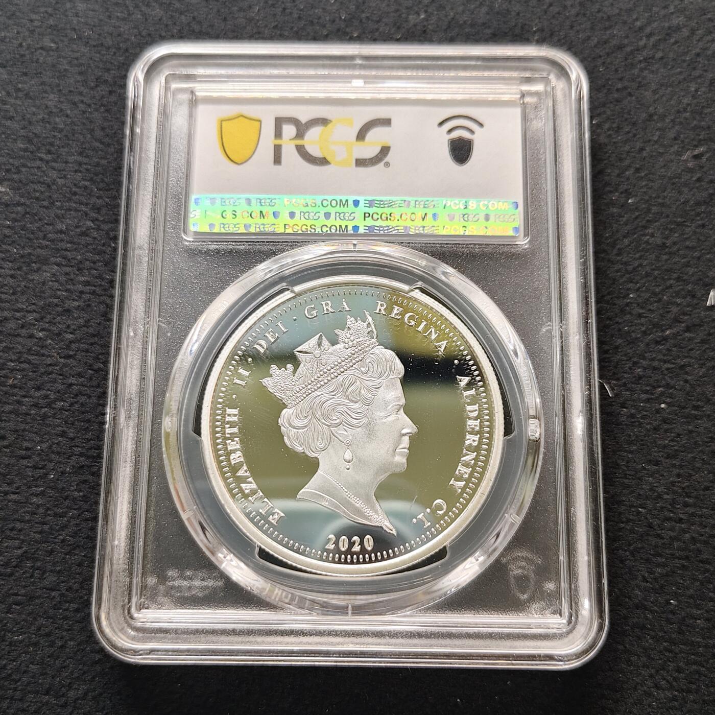 【全场包邮】纯粹捡漏拍481场（免费代拍第18场） 奥尔德尼2020年5镑二战胜利75周年彩色镀银精制纪念币-PCGS PR68 DCAM