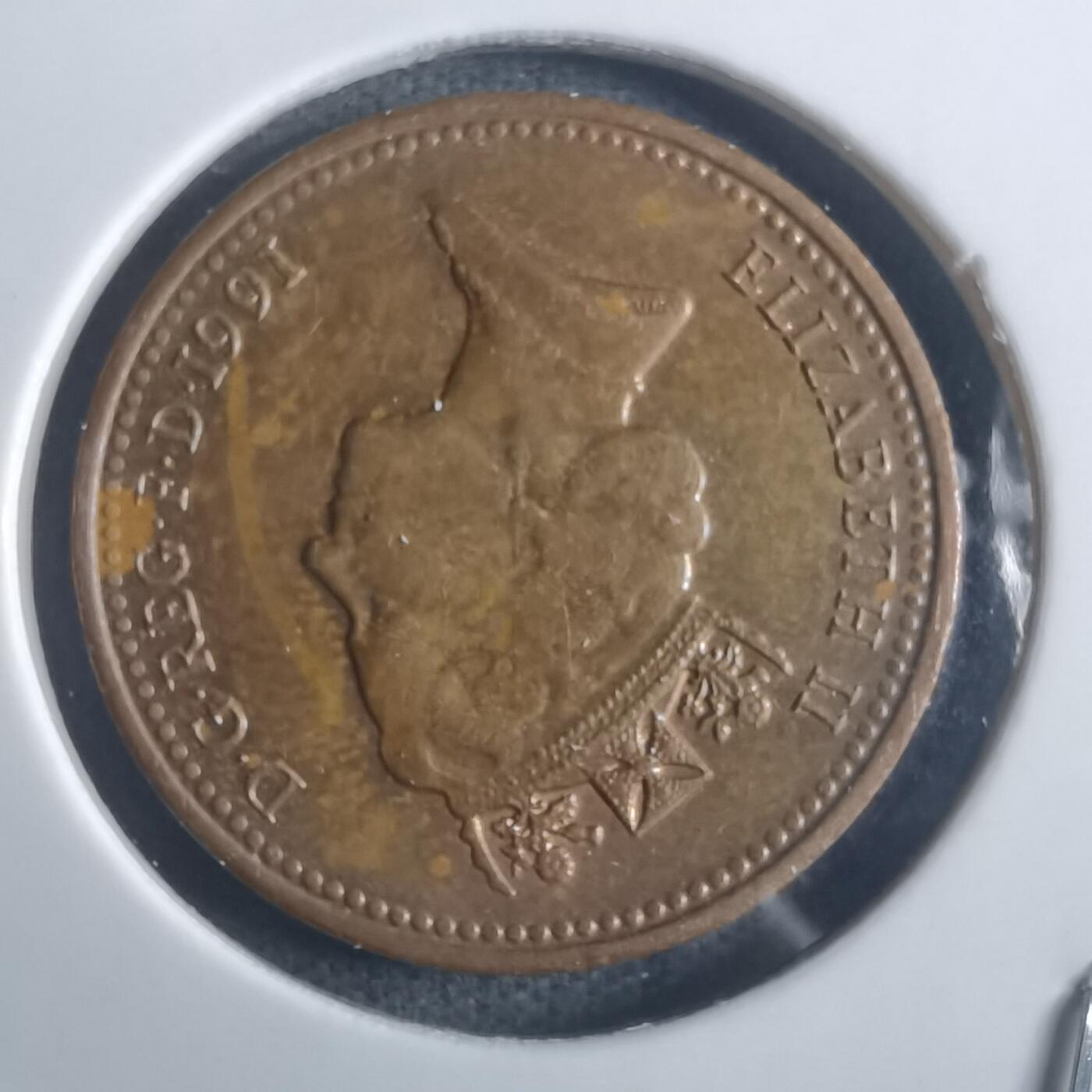 沼泽如烟--第914场 英国1991年1便士