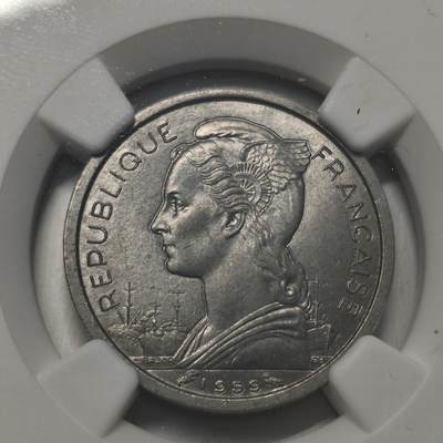 老蟹的宝藏🏴‍☠️ IV - NGC MS65 法属索马里1959年1法郎