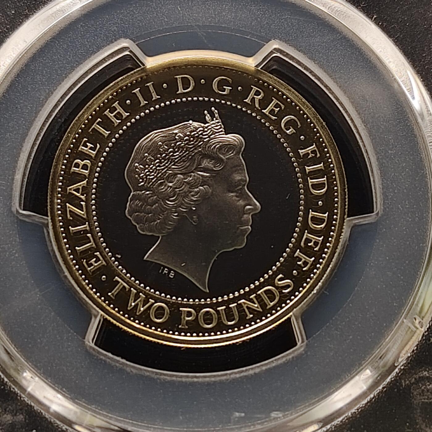 【全场包邮】纯粹捡漏拍481场（免费代拍第18场） 英国2007年2镑废除奴隶买卖200周年精制双色纪念币-PCGS PR69 DCAM