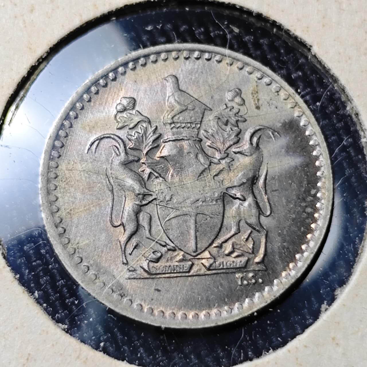 KK钱币收藏小铺 （套币 好品/批量散币 银币）专场  2月预留时间 周末发货  1970罗得西亚2.5分镍币 好品