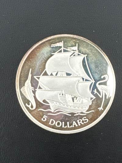 ❤️【币观天下】❤️ 第332期钱币拍卖- 2025.11.28周五晚上6点半场-长期征集拍品 - 巴哈马1993年5元纪念银币