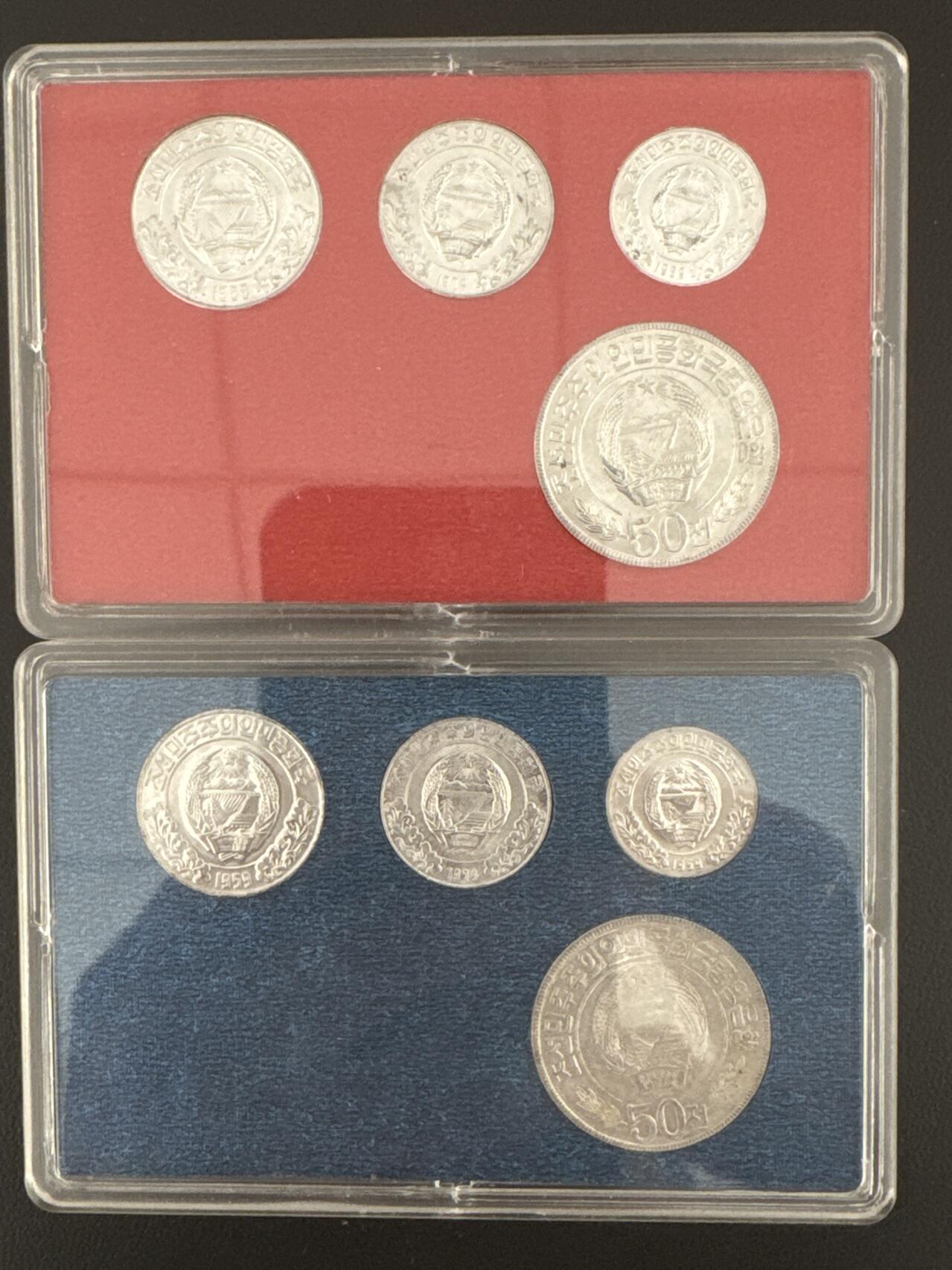 ❤️【币观天下】❤️ 第332期钱币拍卖- 2025.11.28周五晚上6点半场-长期征集拍品 朝鲜早期单星和双星流通套币各一套