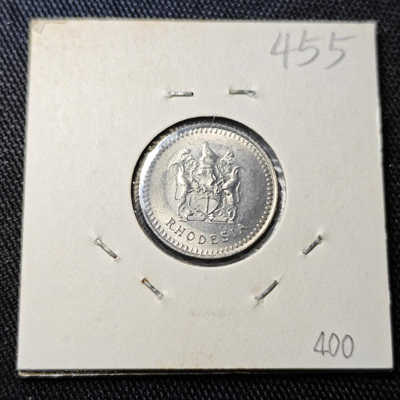 KK钱币收藏小铺 （套币 好品/批量散币 银币）专场  2月预留时间 周末发货 1970 罗得西亚5分镍币 好品