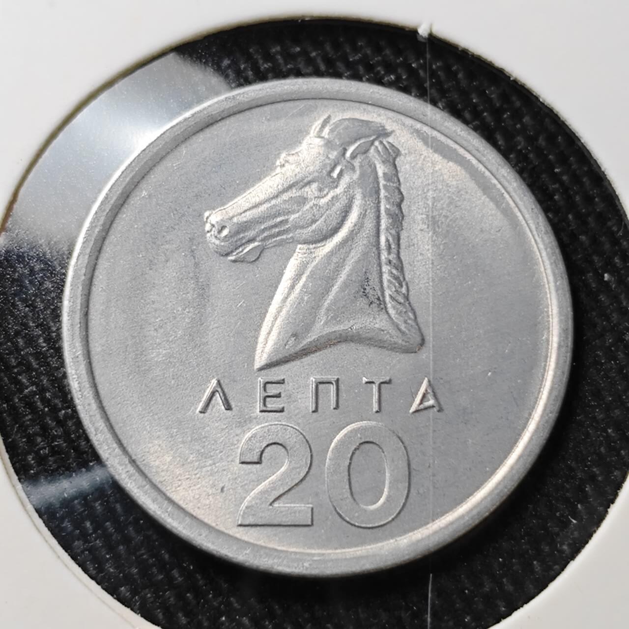 KK钱币收藏小铺 （套币 好品/批量散币 银币）专场  2月预留时间 周末发货  1976希腊20雷普塔 好品