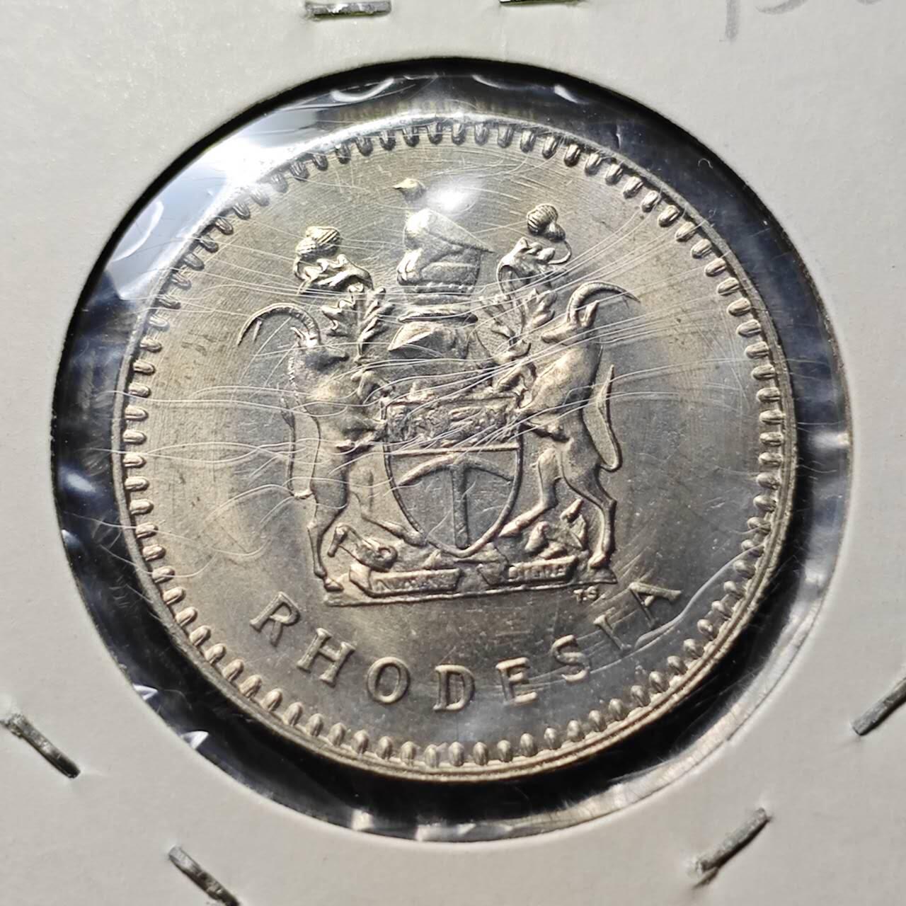 KK钱币收藏小铺 （套币 好品/批量散币 银币）专场  2月预留时间 周末发货  1970罗得西亚20分 好品